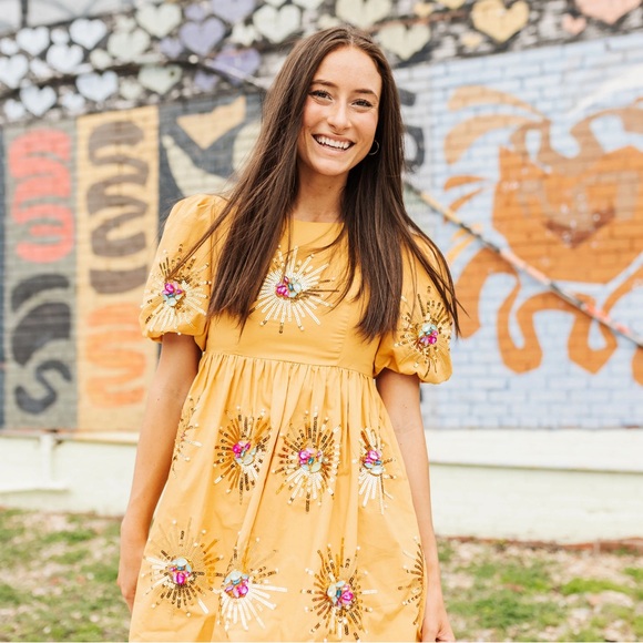 Queen of Sparkles Sunshine Dress - Picture 1 of 7